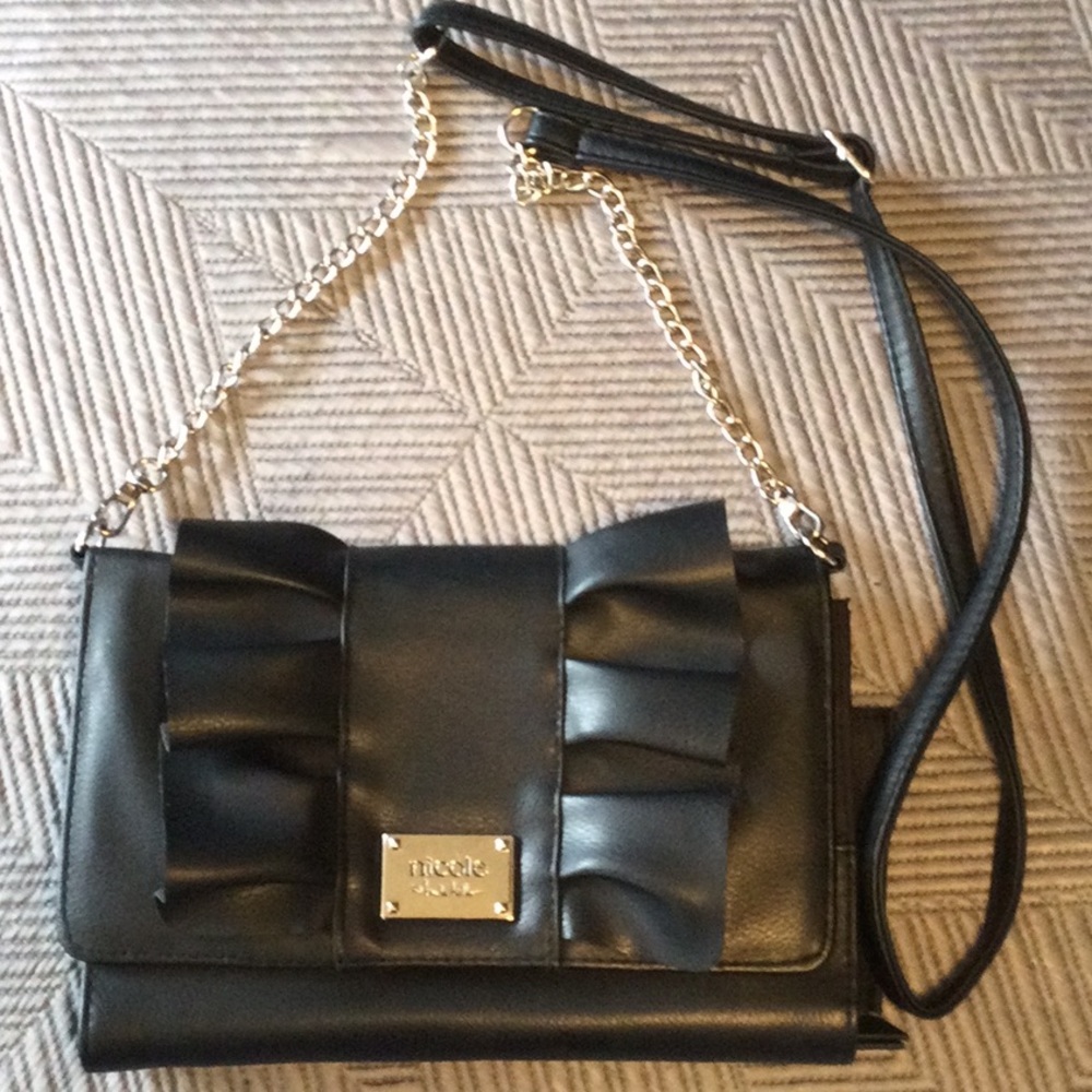 Nicole Miller black convertible bag